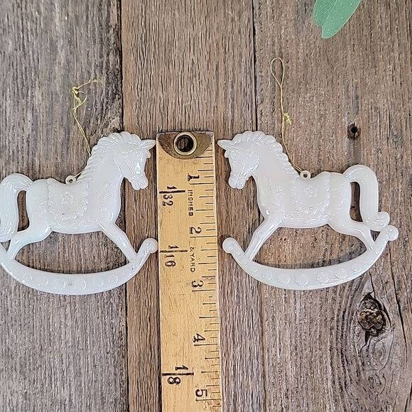 Rocking Horse Christmas ornament McCrory Co 1986 set of 2 - Picture 6 of 6